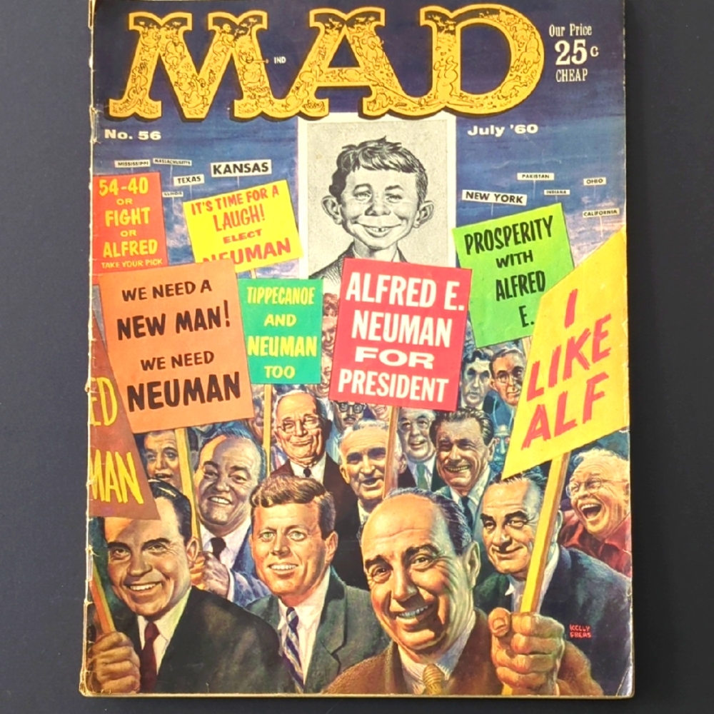 MAD Magazine July 1960 Issue Neuman For President Cover Kelly Freas